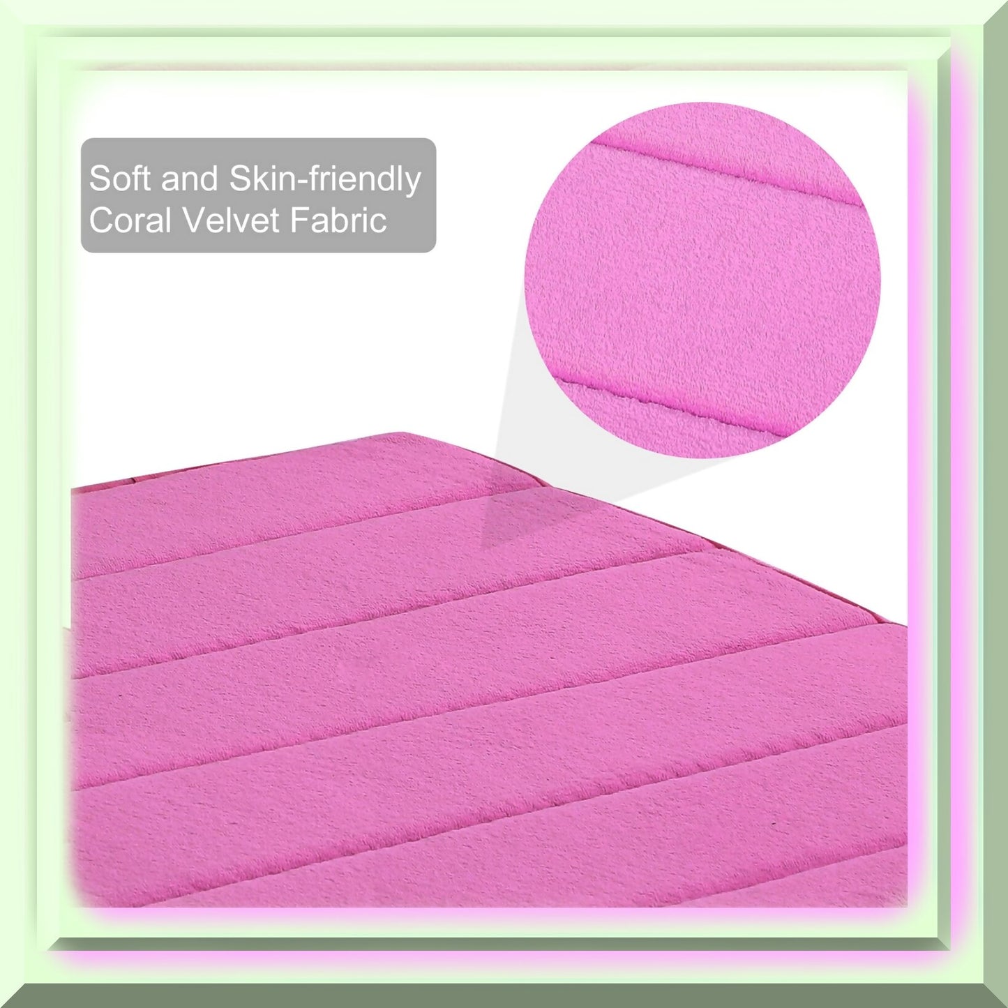 Memory Foam Bath Mat 32" x 20" Hot Pink