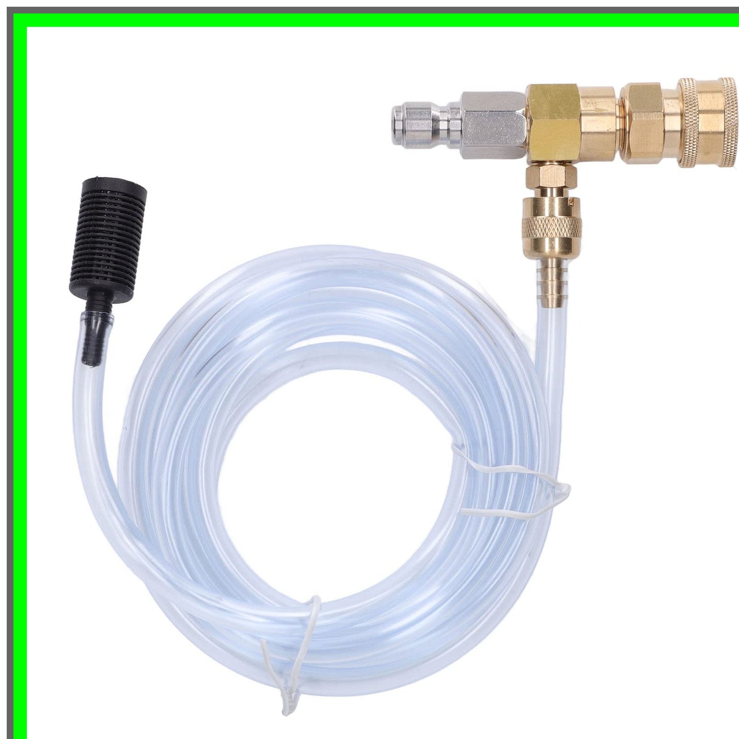 Adjustable Stainless Steel Downstream Injector with 9.8ft Tube for Pressure Washers