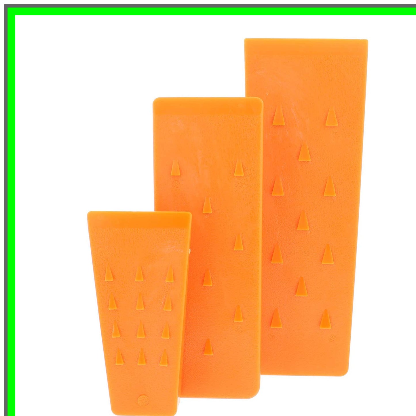 Efficient Orange Plastic Tree Felling Wedges - 3 Pack Logging Tools