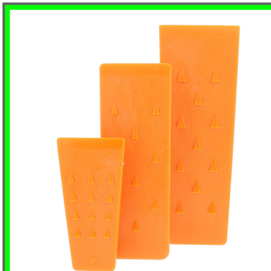 Orange Plastic Tree Felling Wedges 3 Pack