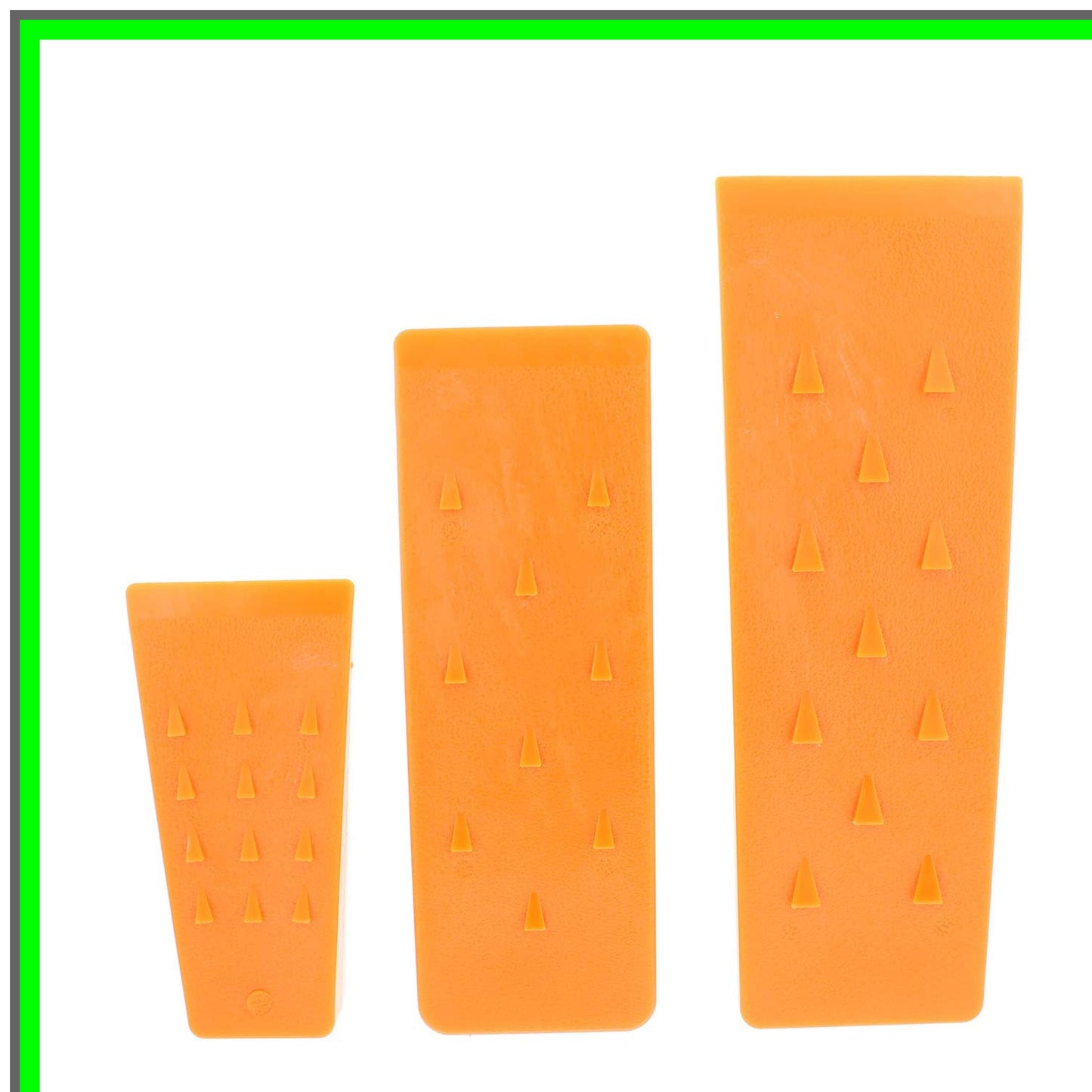 Efficient Orange Plastic Tree Felling Wedges - 3 Pack Logging Tools