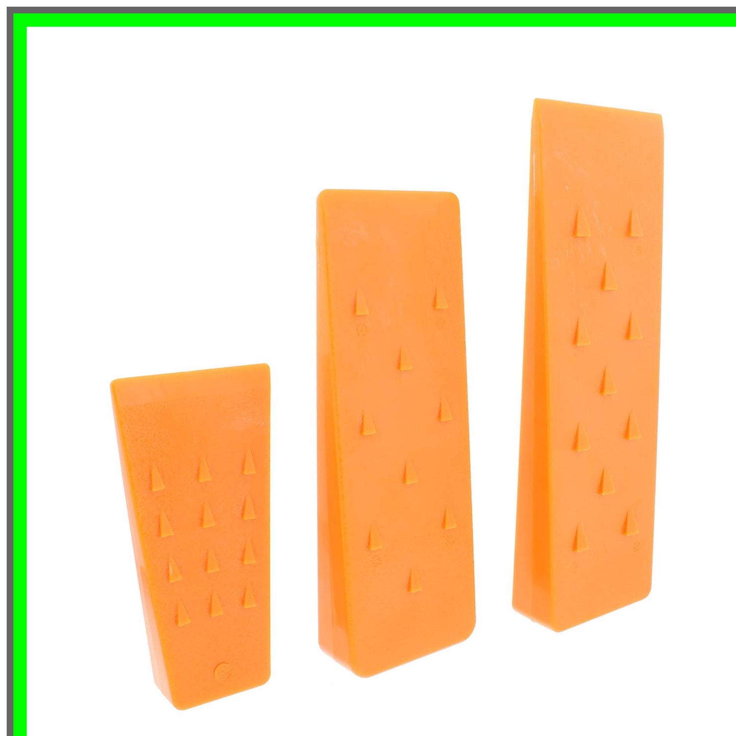 Efficient Orange Plastic Tree Felling Wedges - 3 Pack Logging Tools