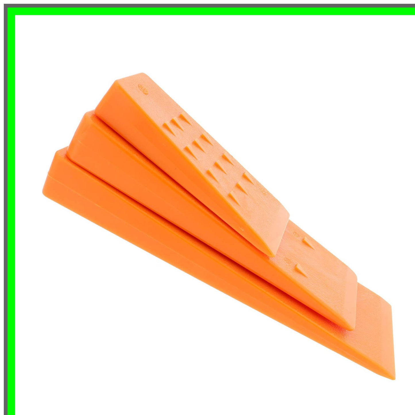 Efficient Orange Plastic Tree Felling Wedges - 3 Pack Logging Tools