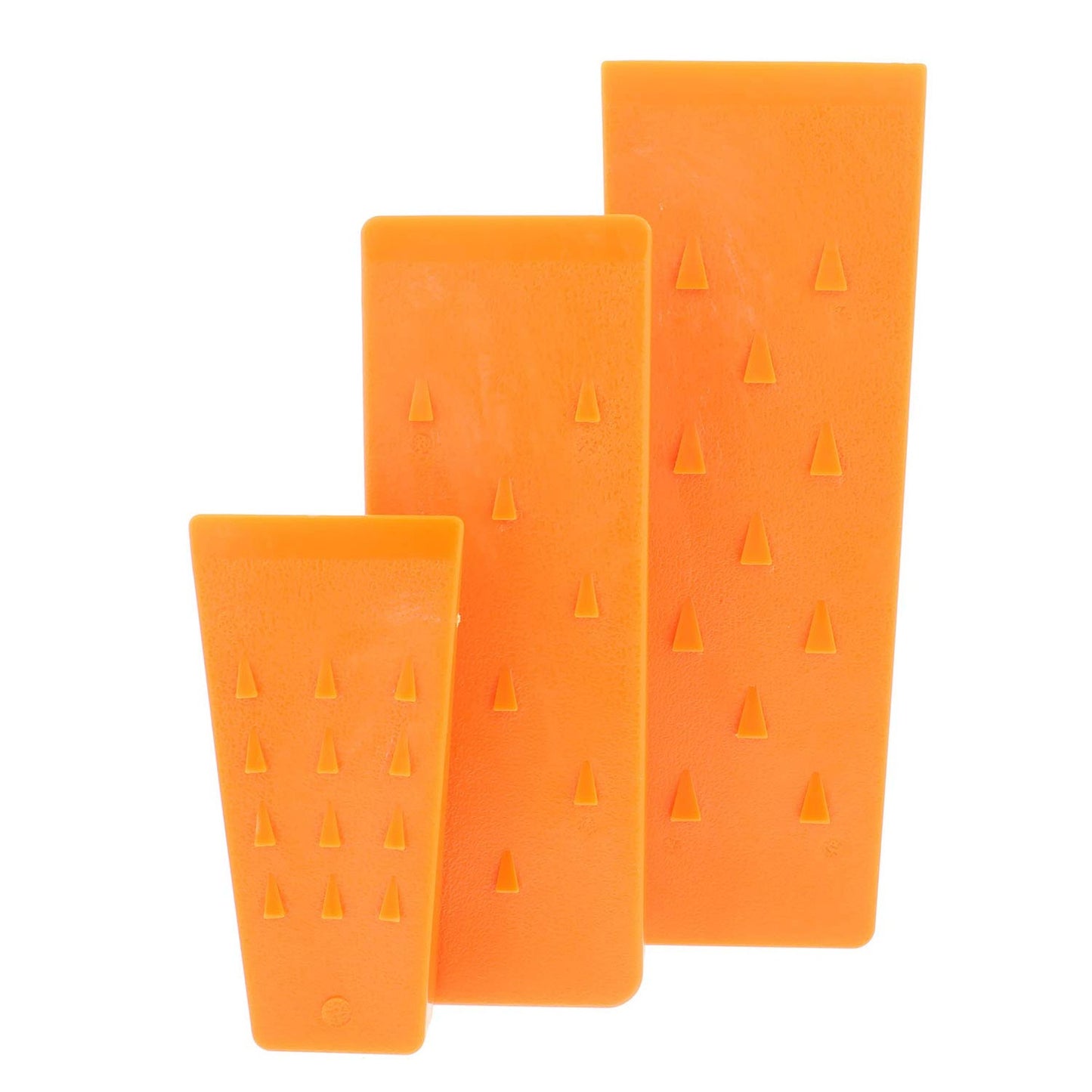 Efficient Orange Plastic Tree Felling Wedges - 3 Pack Logging Tools