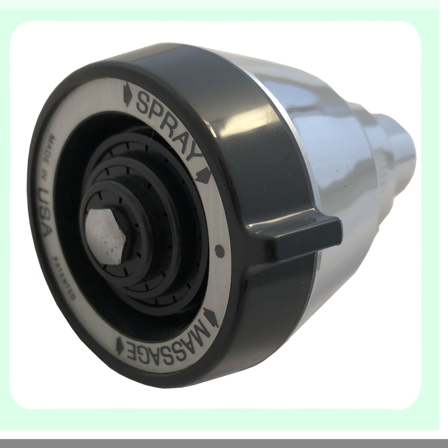 Chrome Showerhead with 2 Spray Settings, 2.5 GPM