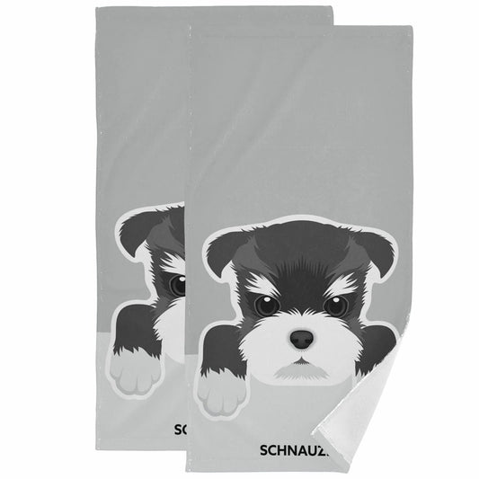 Dog Pattern Hand Towels 14x28 in 2 Pack