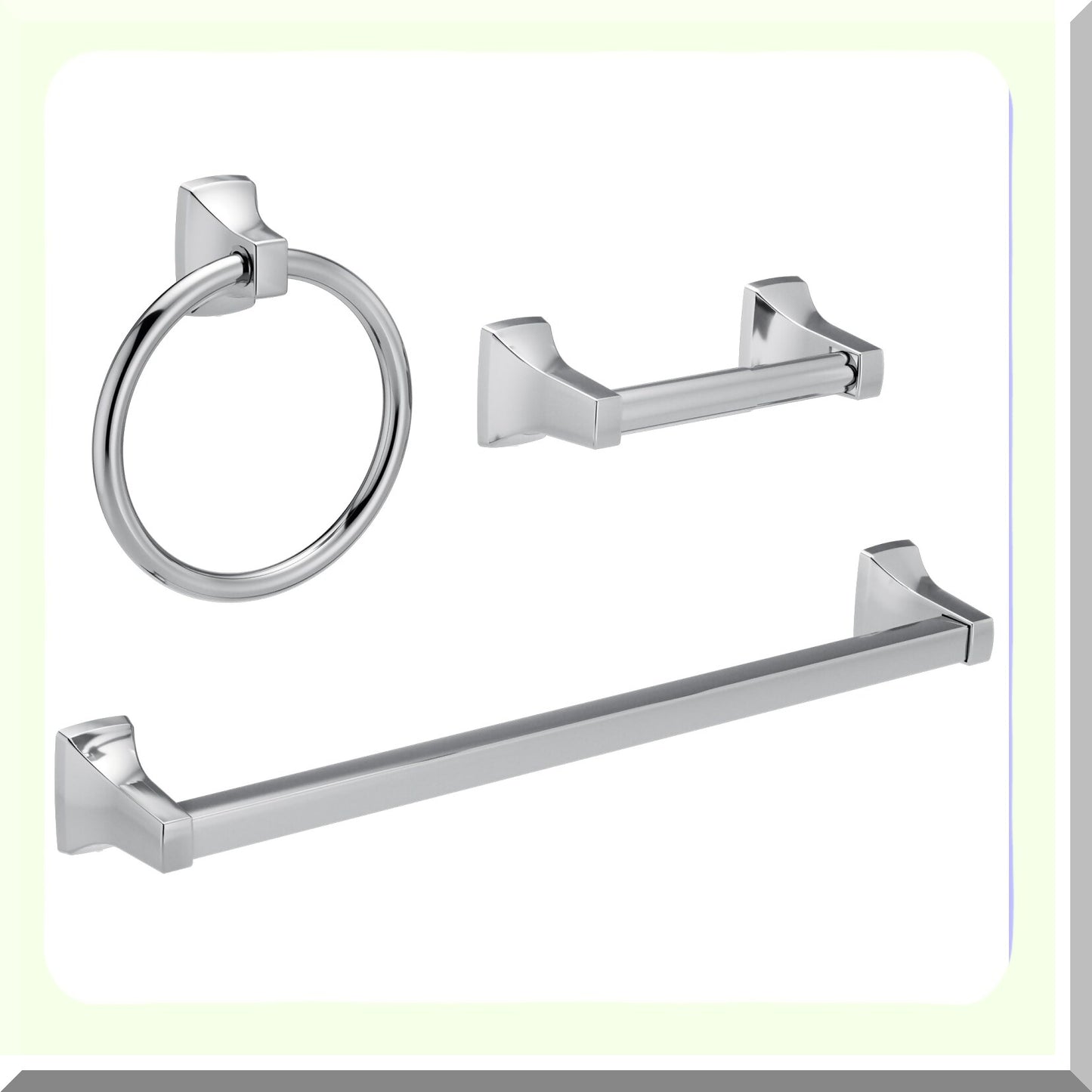 YB0193CH Chrome Spring Loaded Paper Holder Bar