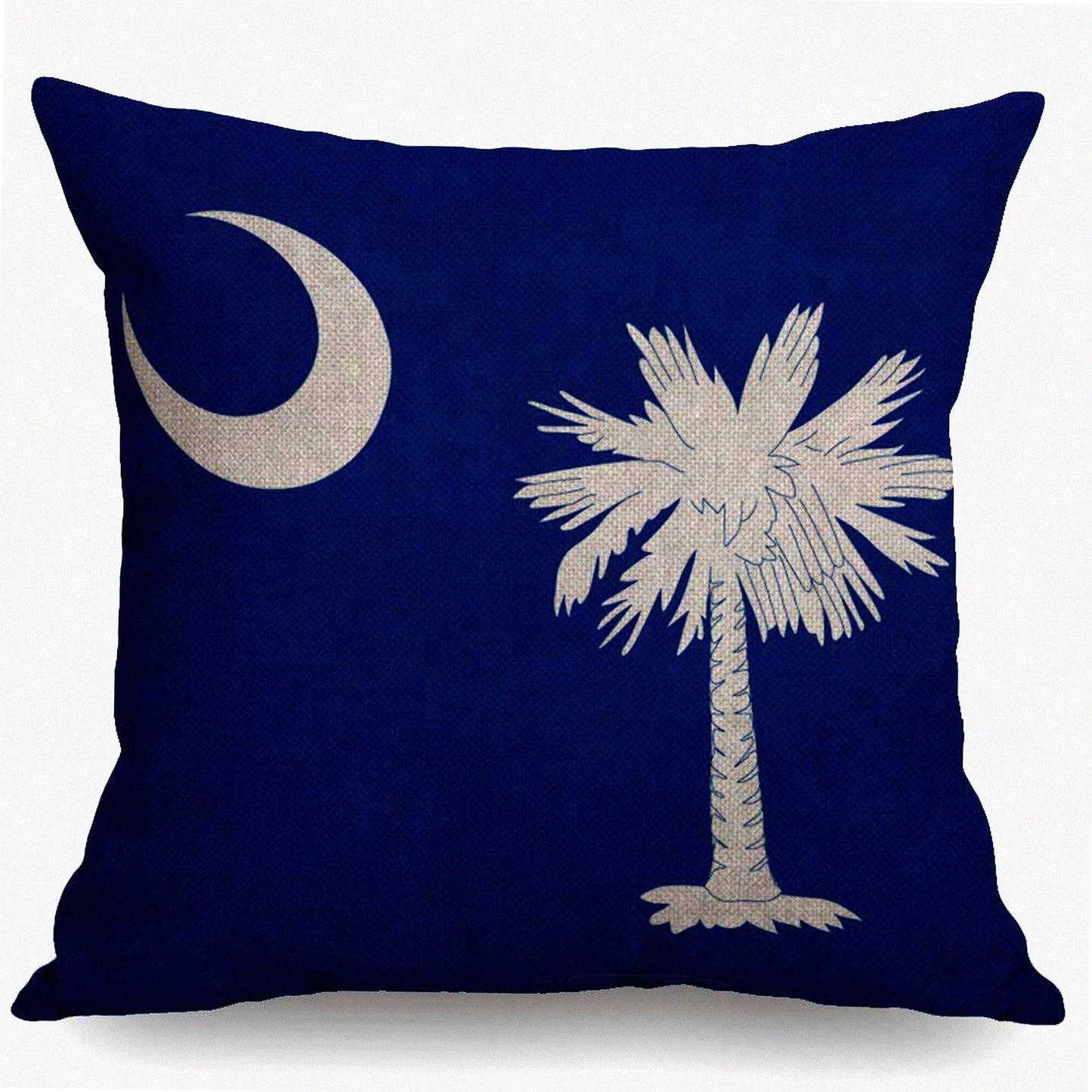 South Carolina Farmhouse Charm Pillow Covers - Sofa Couch Decor 18x18 - Home Decoration with Flag Theme - Rustic Accent for Living Room