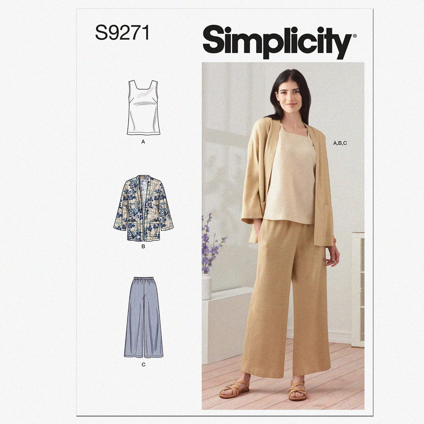 Misses' Jacket, Tank Top, Pants Sewing Pattern Pack