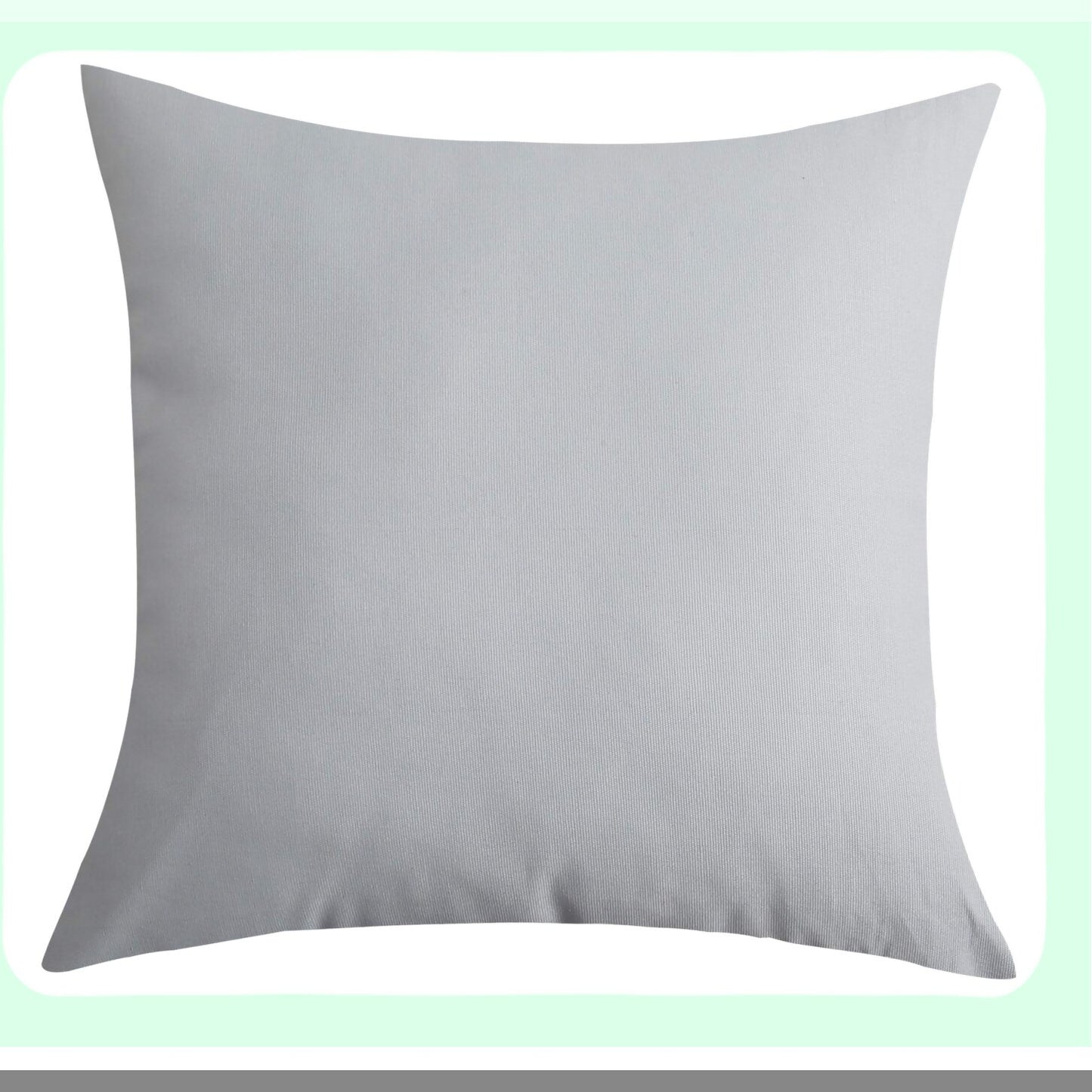 Cotton Canvas Decorative Throw Pillow Covers - 100% Cotton Cushion Covers - 45 Colors - 20" x 20" - Gray Stone - 2 Pack - Home Decor Accents