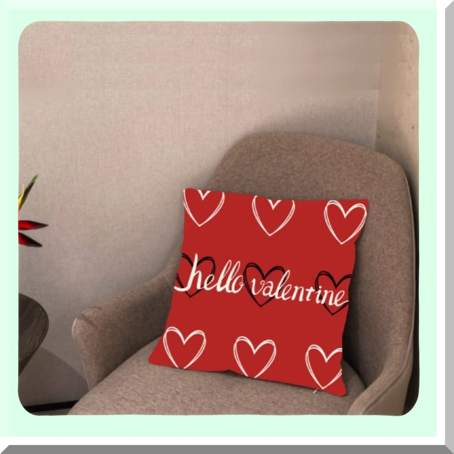 Love Heart Bliss Pillow Covers - Set of 4 Red Valentine's Day Throw Pillow Cases for Home Outdoor Sofa Couch Cushions. Perfect for Wedding Anniversary Gifts!