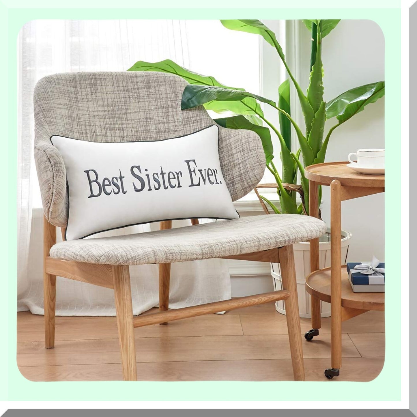 Sisterly Love Gift Set - Birthday Surprise for Sister, Sister in Law, Best Sister Ever Pillow Cover - Perfect Present for Valentine's Day or Any Special Occasion