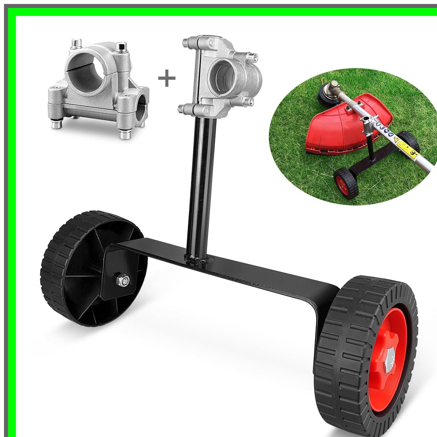 Versatile Adjustable Trimmer Support Wheel for 26mm and 28mm Brushcutters