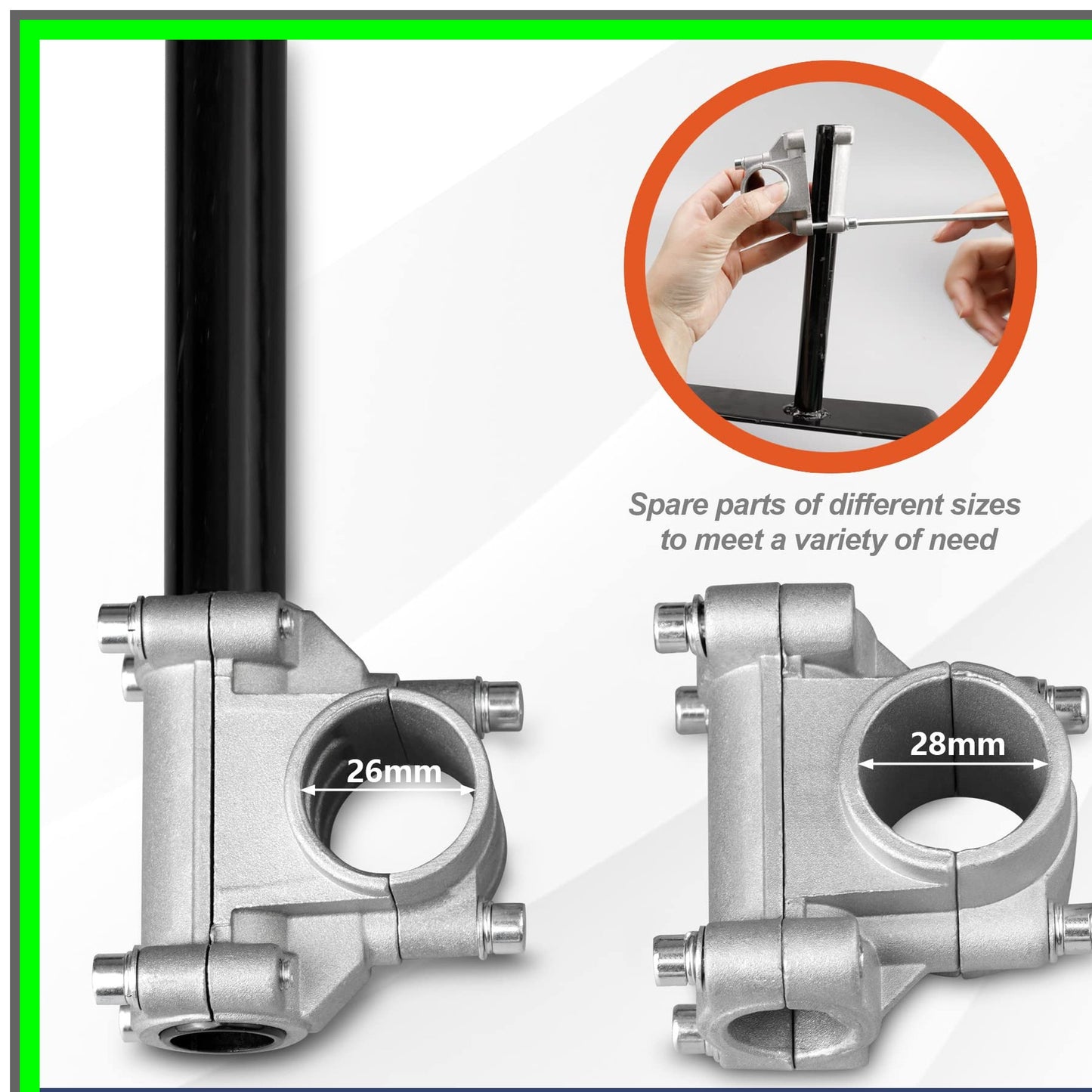 Versatile Adjustable Trimmer Support Wheel for 26mm and 28mm Brushcutters