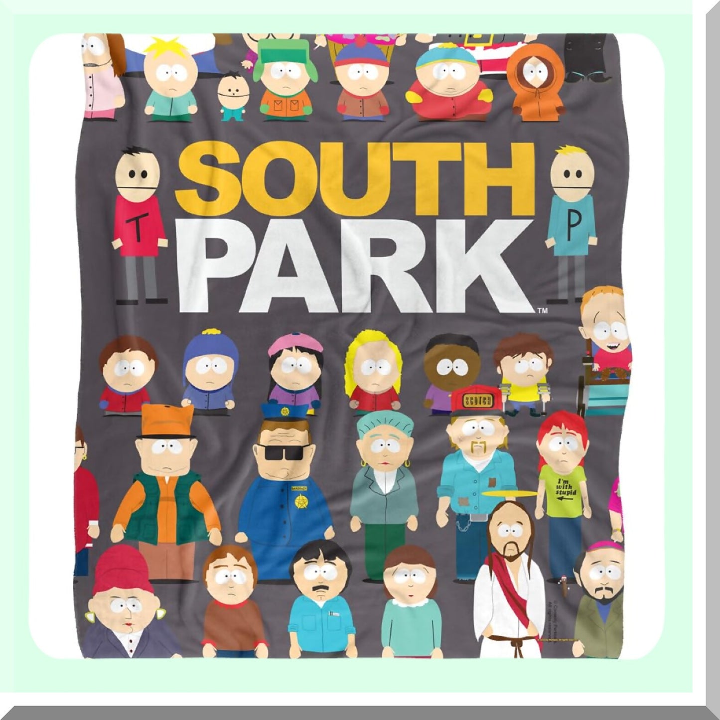 South Park Silky Sherpa Throw - Full Cast Design, Super Soft 50"x60" Blanket"