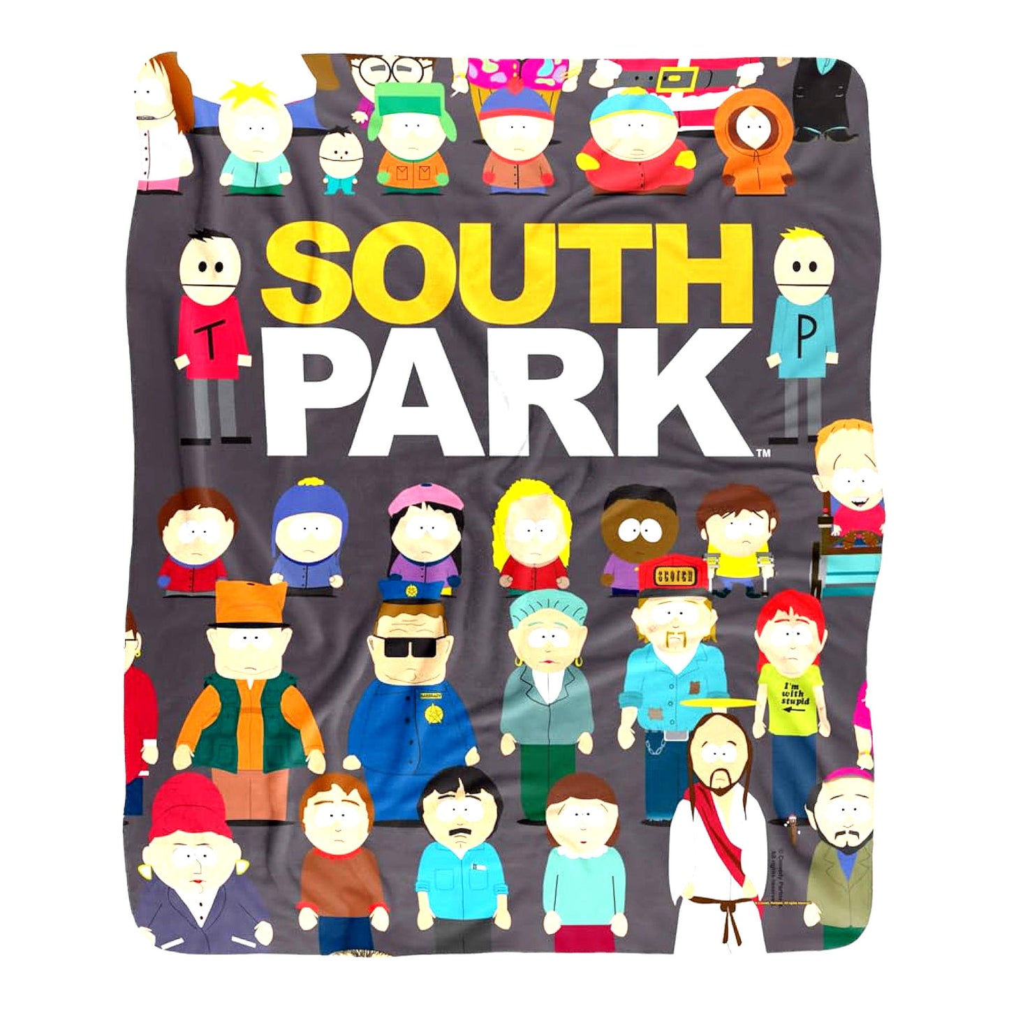 South Park Silky Sherpa Throw - Full Cast Design, Super Soft 50"x60" Blanket"