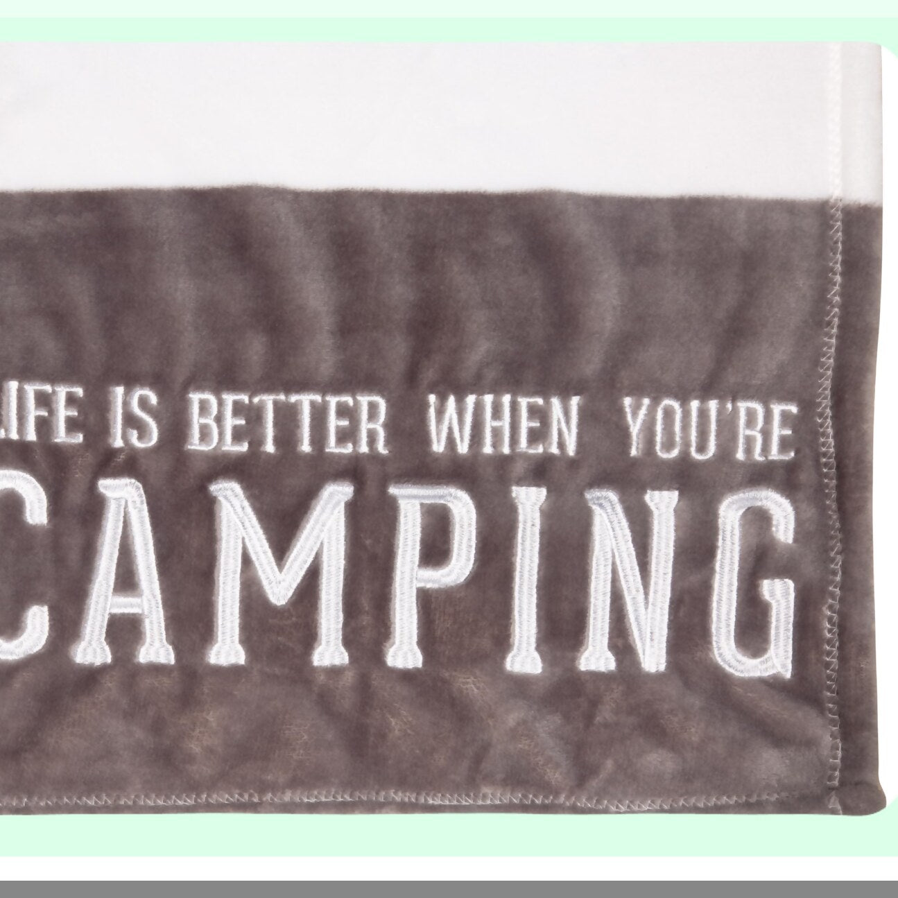 Ultimate Camping Comfort: Super Soft Striped Throw Blanket - 50x60 Inch, Grey