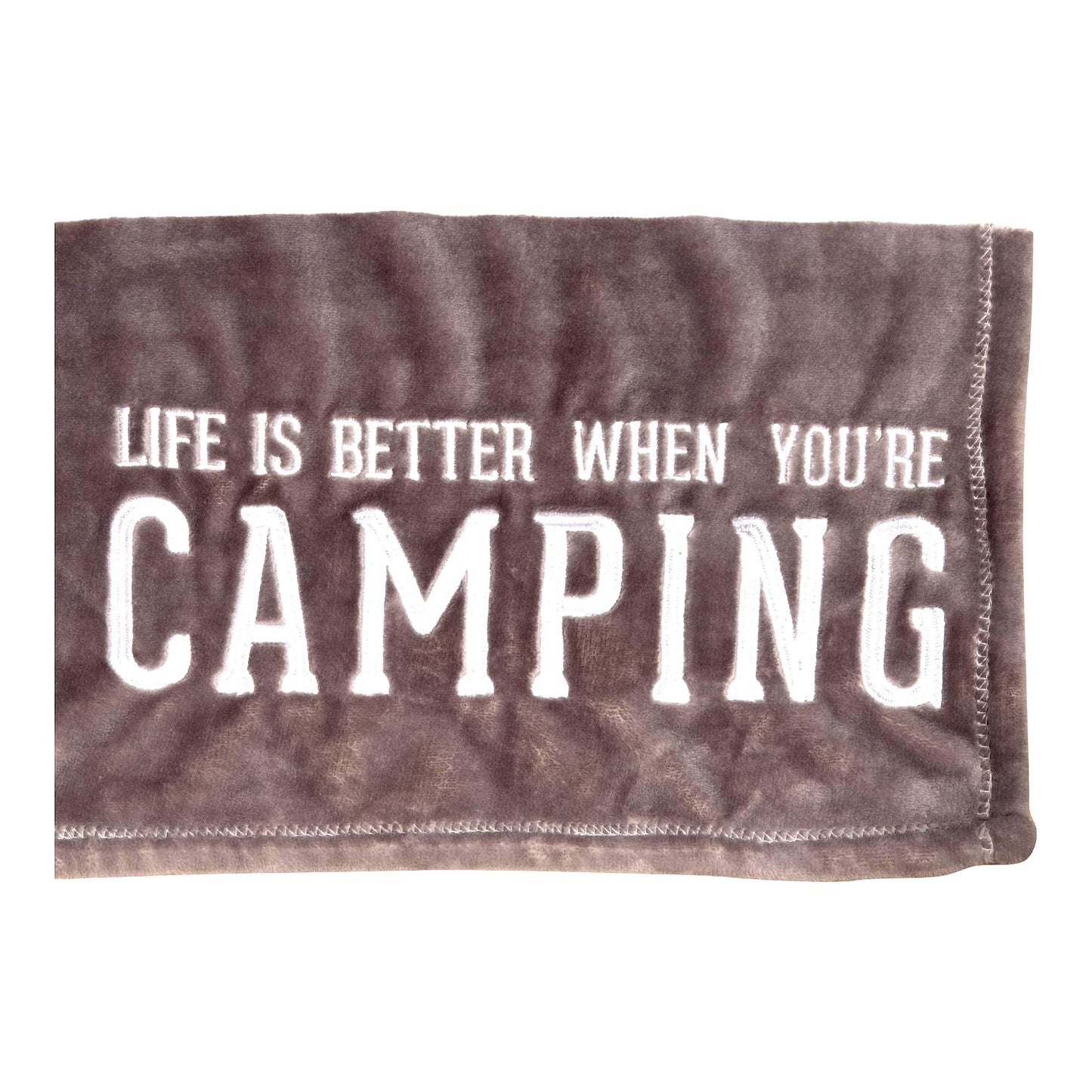 Ultimate Camping Comfort: Super Soft Striped Throw Blanket - 50x60 Inch, Grey