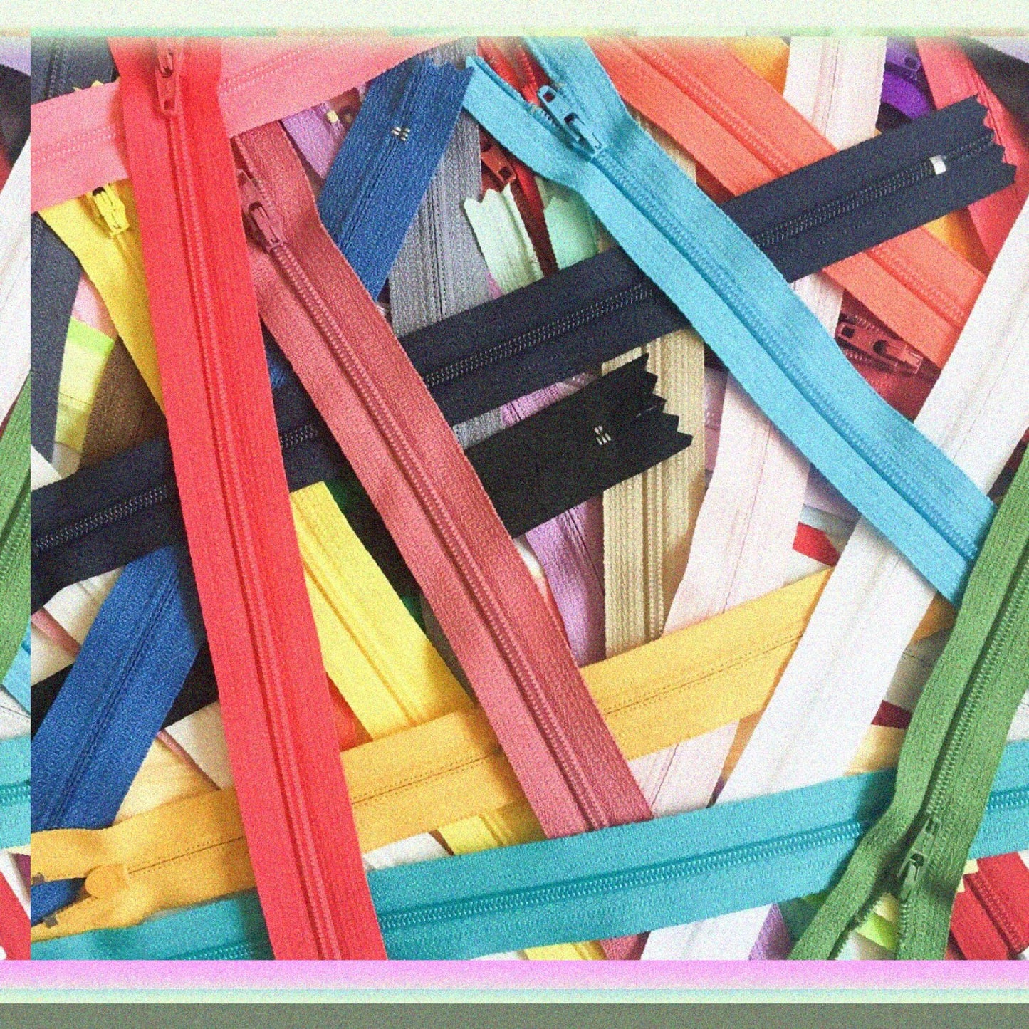 10 Inch Assorted Colors Nylon Zippers Set of 110