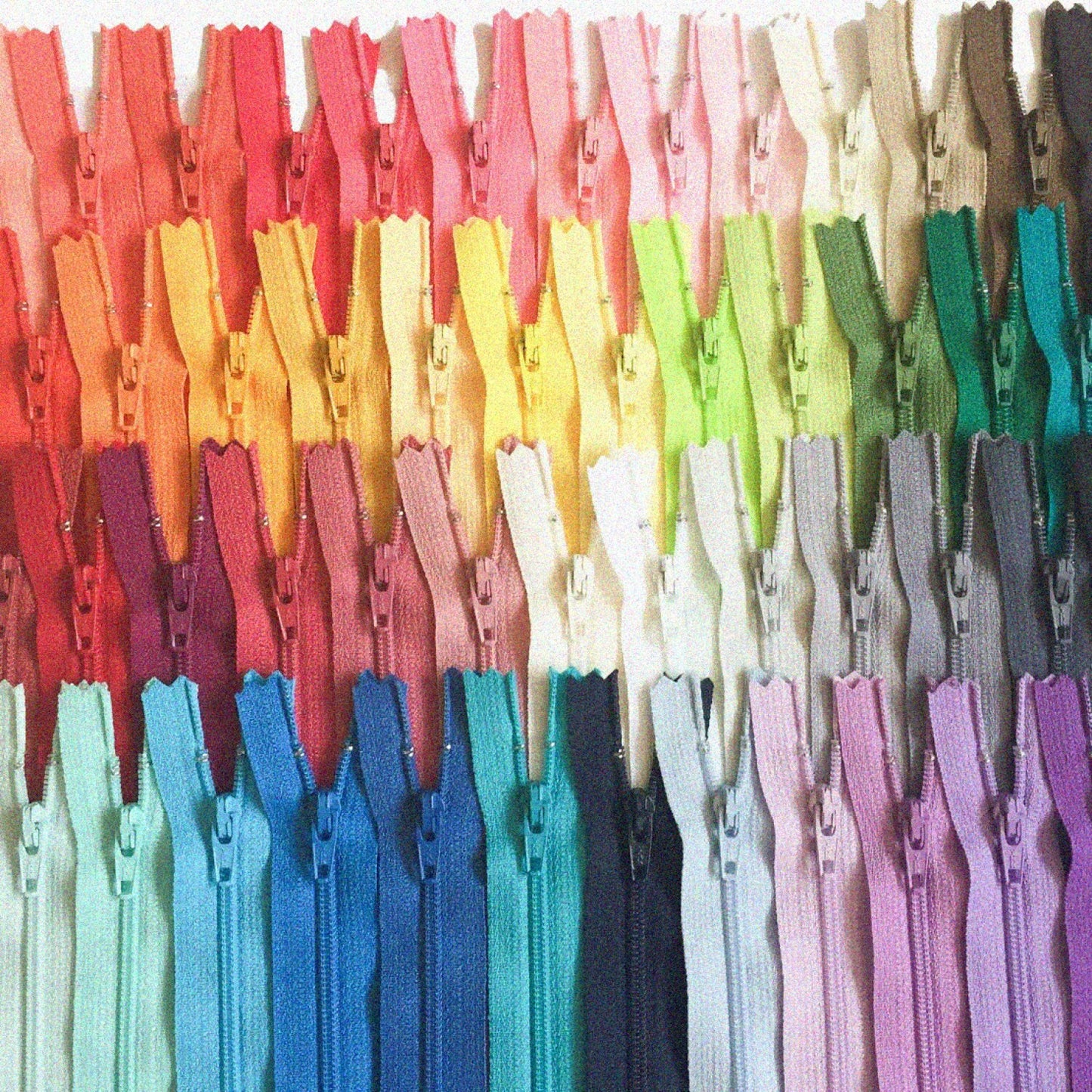 10 Inch Assorted Colors Nylon Zippers Set of 110