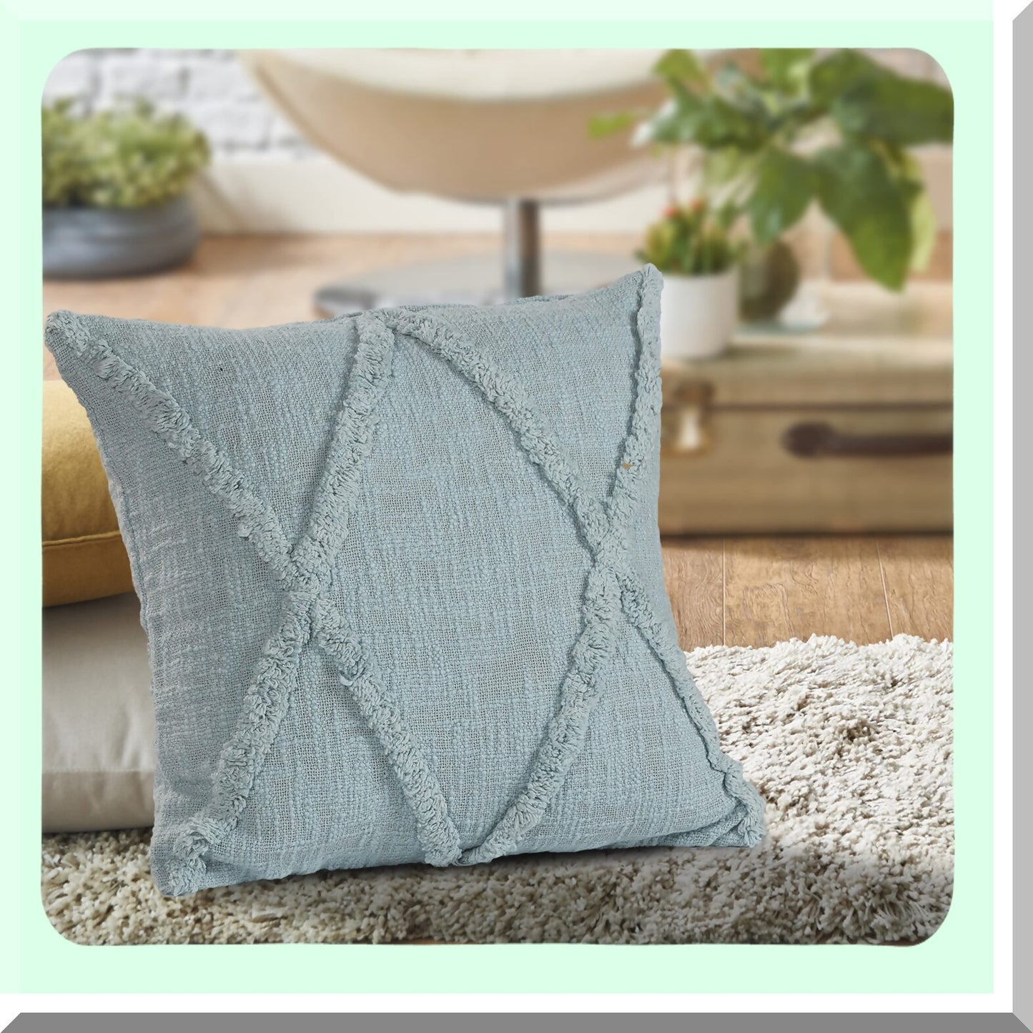 CottonSquare Pillow Covers - Set of 2 | Soft & Durable Pillow Cases | Breathable Fabric | Square Shape | Decorative Bedding Accessories