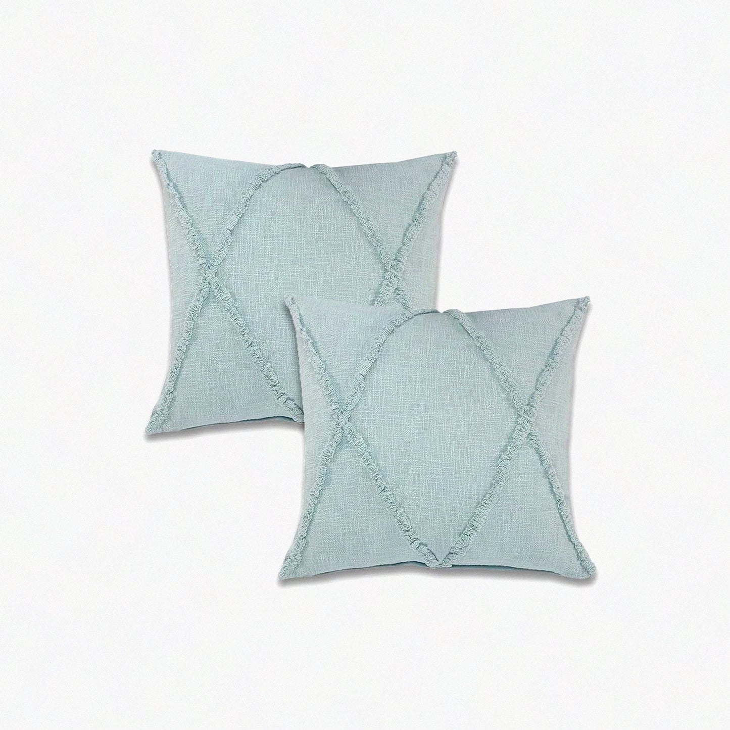 CottonSquare Pillow Covers - Set of 2 | Soft & Durable Pillow Cases | Breathable Fabric | Square Shape | Decorative Bedding Accessories