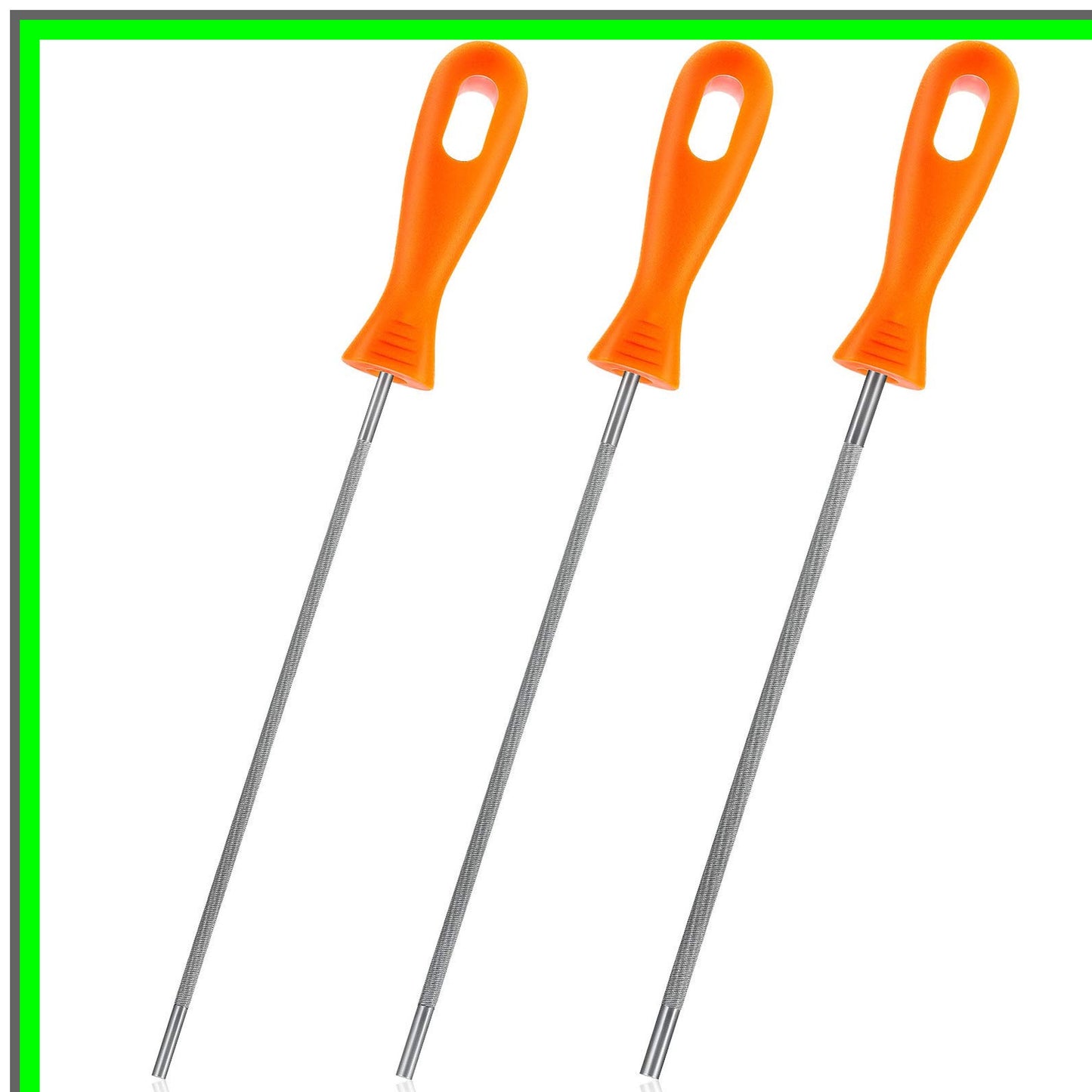 Chainsaw Chain Sharpening File Set with Ergonomic Plastic Handle
