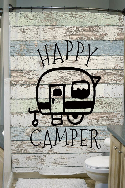 Retro Rustic Wood Shower Curtain 60x72 Waterproof Fabric