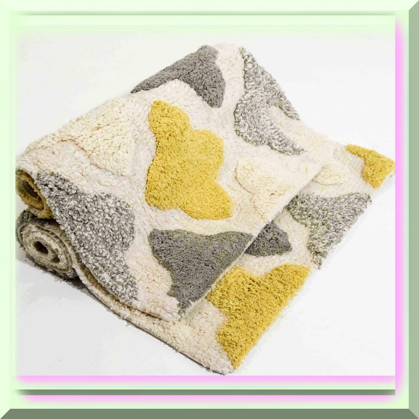 2-Piece Cotton Bath Rug Set 21"x34" & 17"x24"