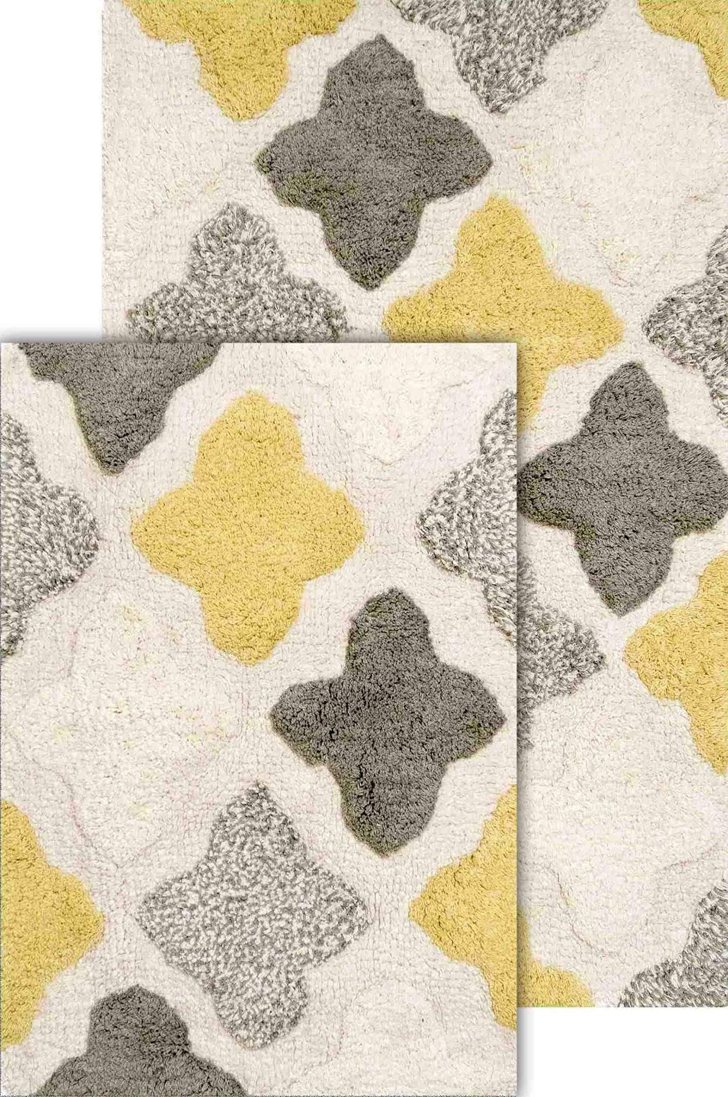 2-Piece Cotton Bath Rug Set 21"x34" & 17"x24"