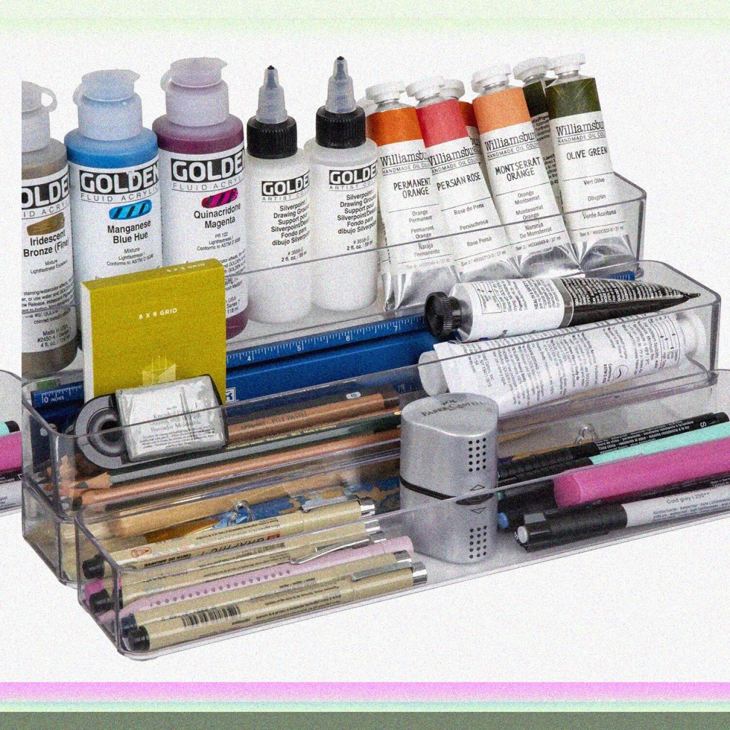 2-in-1 Wall and Desktop Organizer, Clear