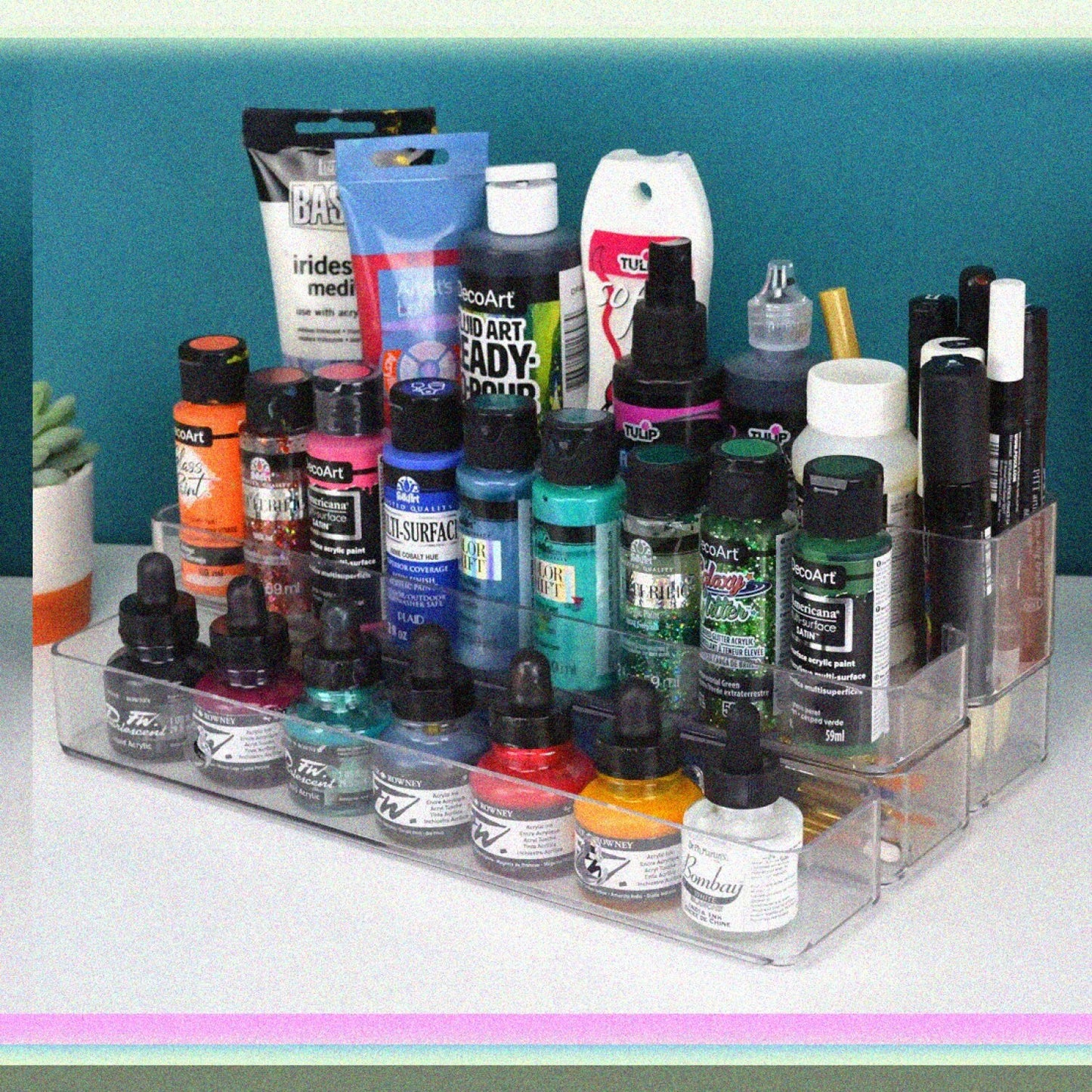 2-in-1 Wall and Desktop Organizer, Clear