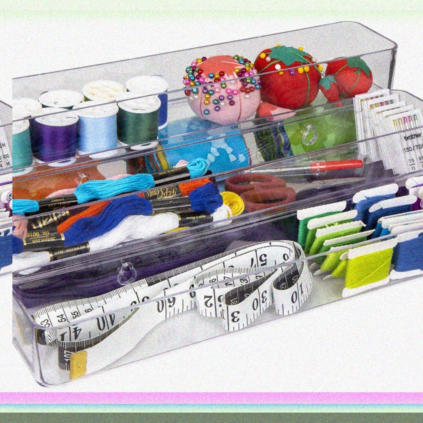 2-in-1 Wall and Desktop Organizer, Clear