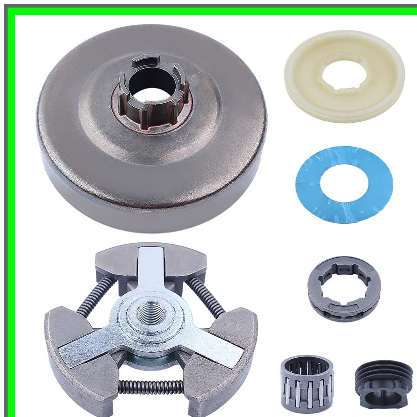 Jonsered Chainsaw Rim Sprocket Clutch Drum Kit 3/8" 7T Compatible Parts