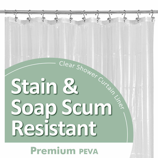 Plastic Shower Liner Clear PEVA 72"