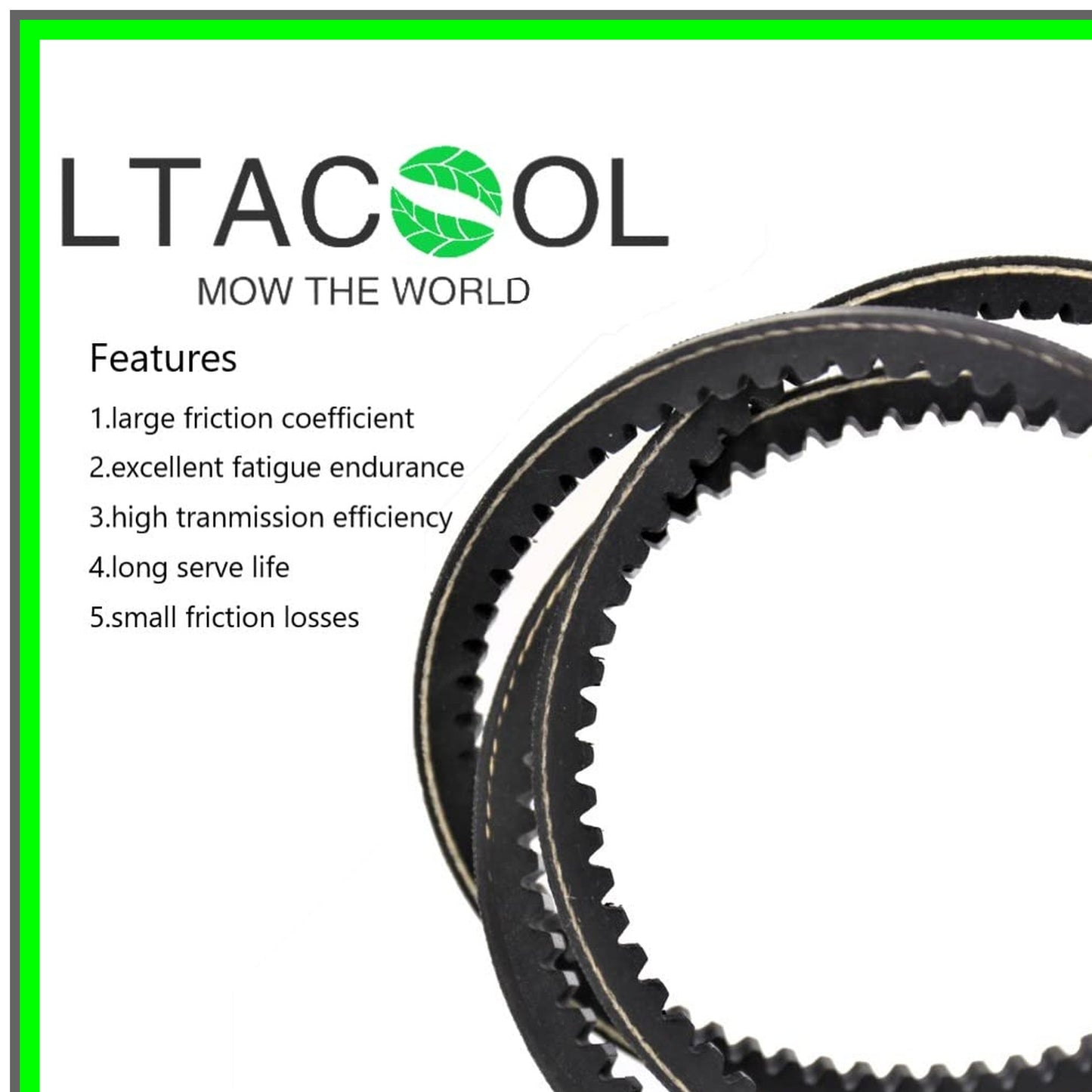 Durable Cogged Drive Belt 1/2"x 50 3/4" for Hustler Lawn Mowers