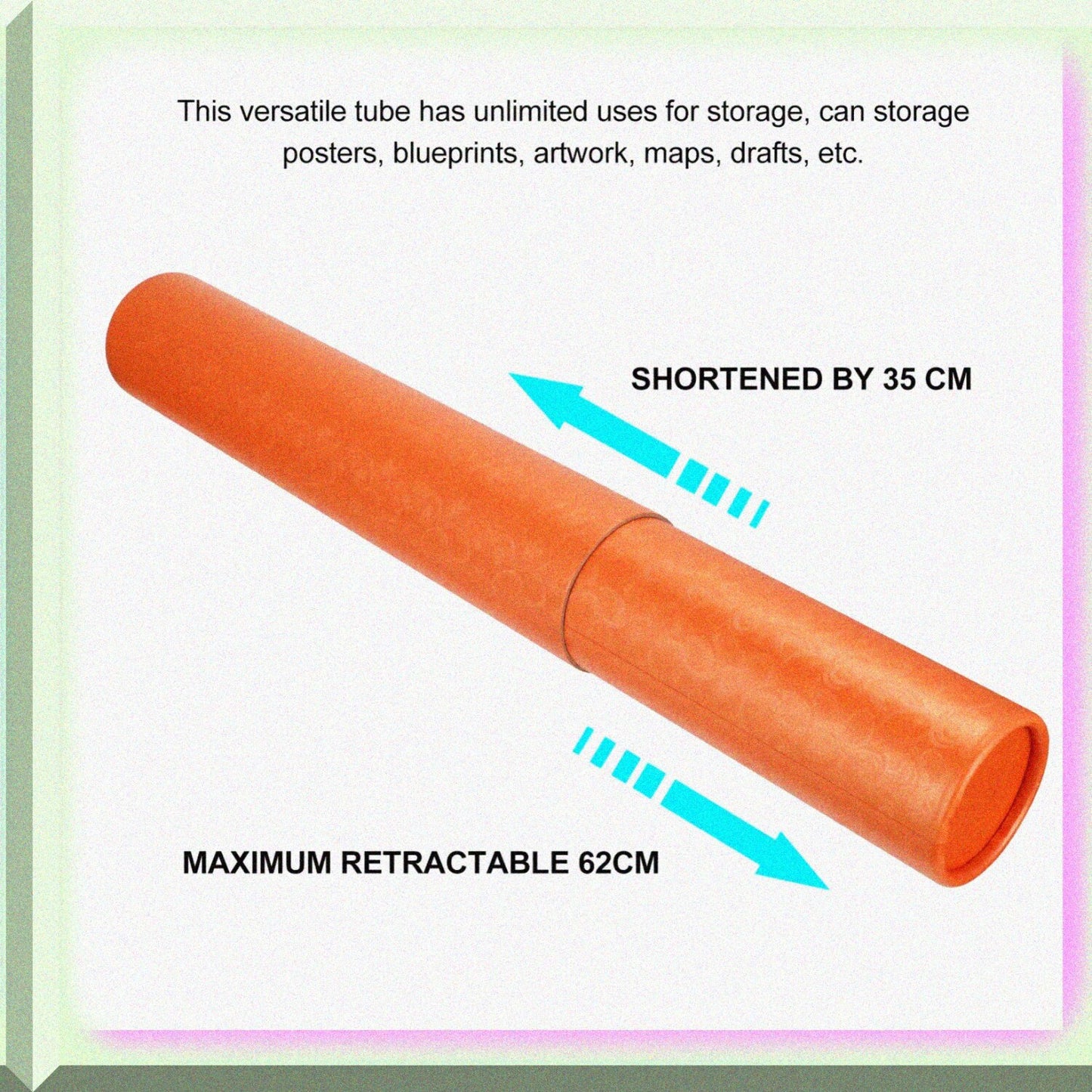 Portable Poster Tube for Artworks and Blueprints