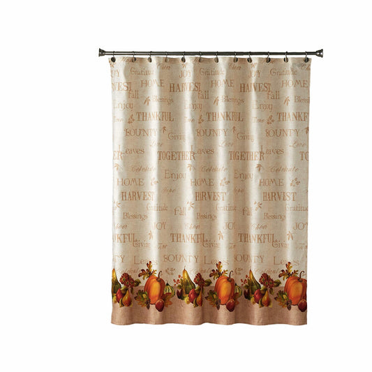 Harvest Bounty Shower Curtain 70x72 Inches