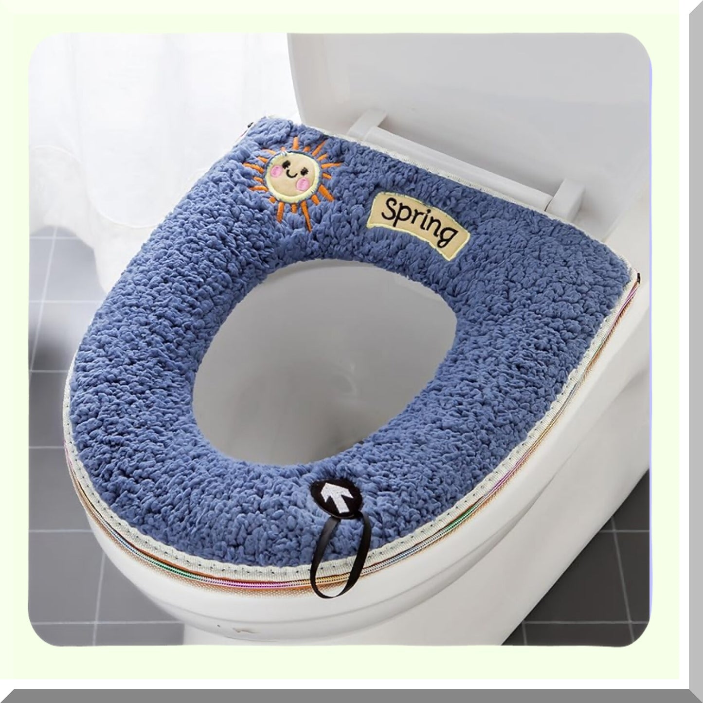 2Pcs Waterproof Toilet Seat Cushions with Loops