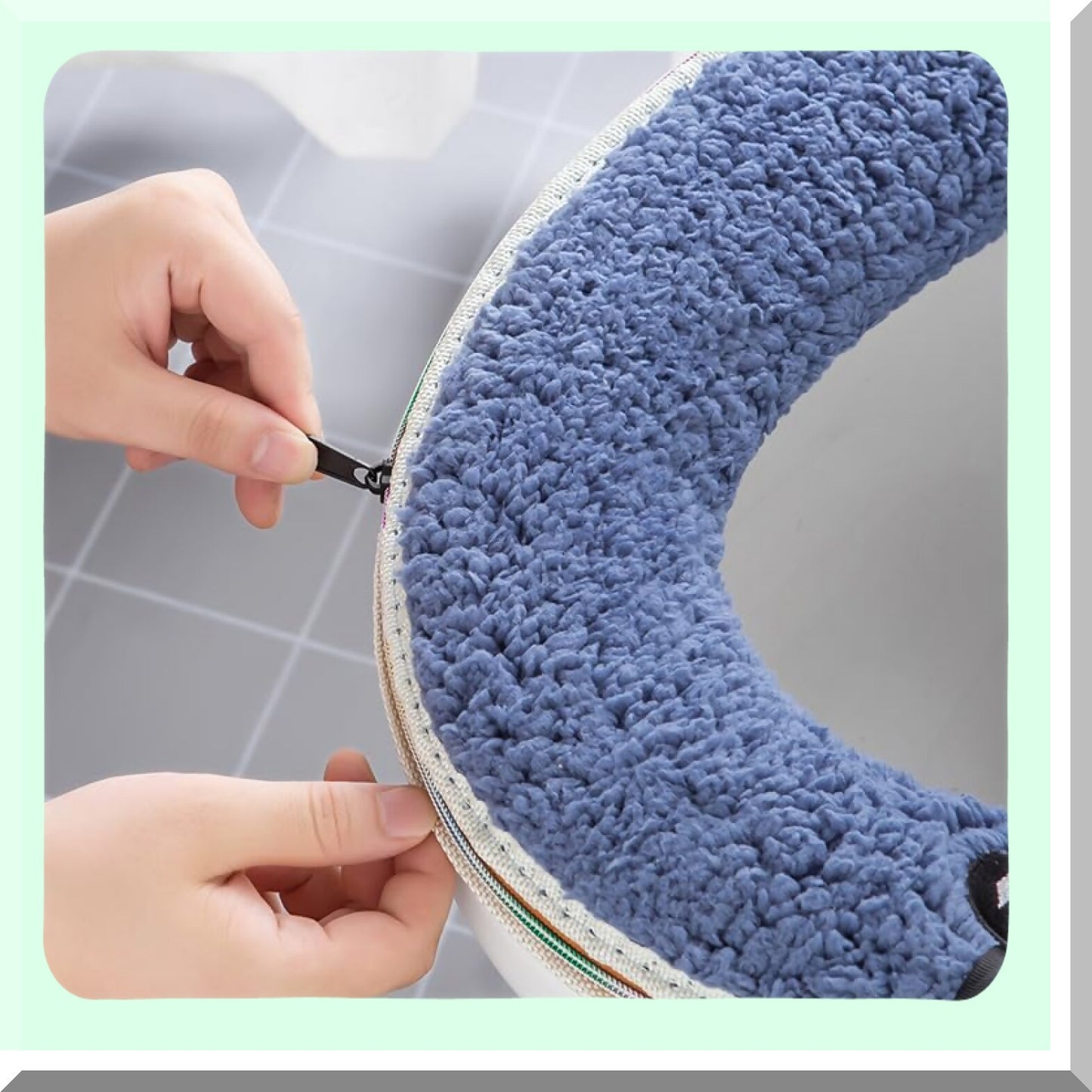 2Pcs Waterproof Toilet Seat Cushions with Loops