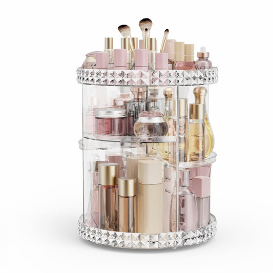 Rotating Makeup Organizer 360 Spinning Cosmetic Storage