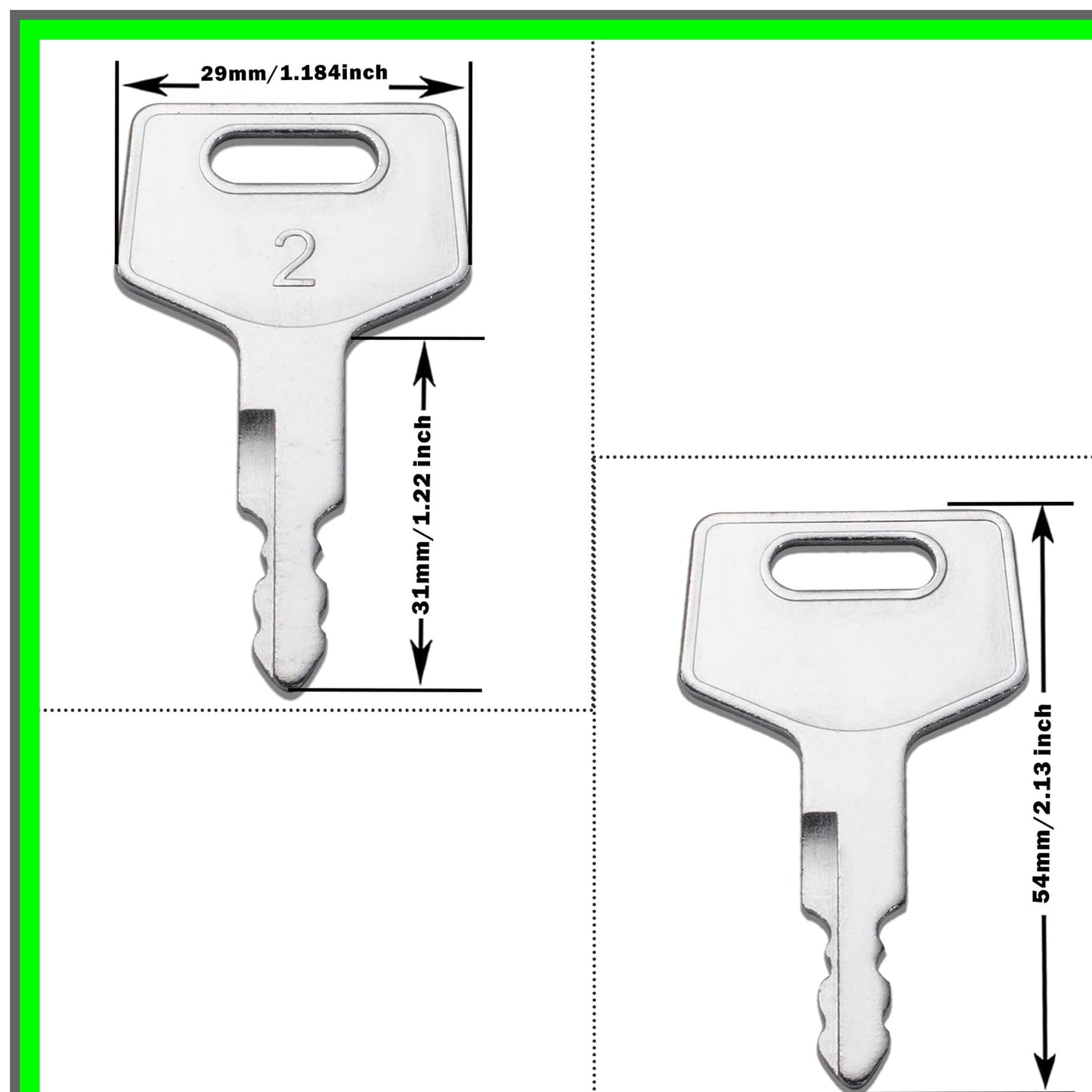 Heavy Equipment Key Set for Takeuchi, New Holland, Case, Gehl Excavators