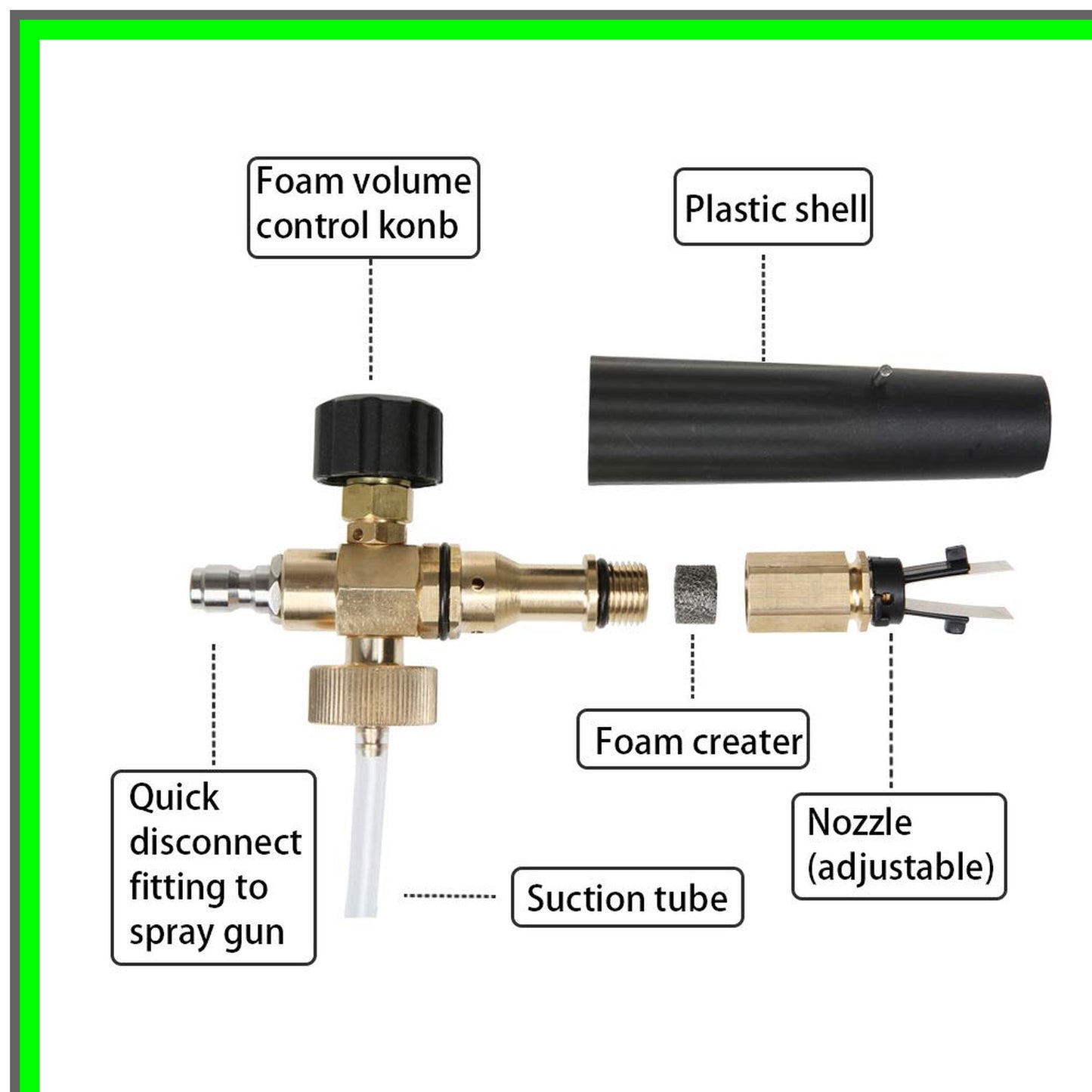 Foam Cannon Pro Kit for Pressure Washer with Gutter Cleaner Wand