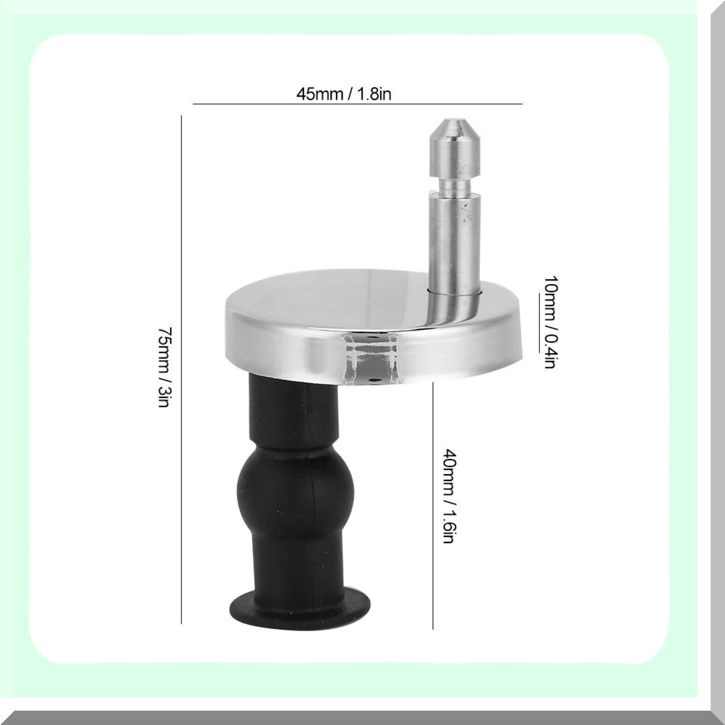 Tet Seat Hinge Fixings Kit 75x45mm with Rubber Back