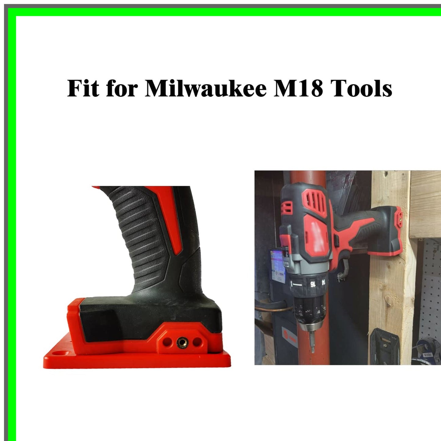 Milwaukee M18 Tool and Battery Holder Mounts Set - 20pcs Red Storage Solution