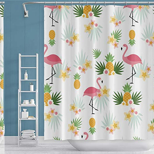Flamingo Shower Curtain 71x71 inch Waterproof Polyester