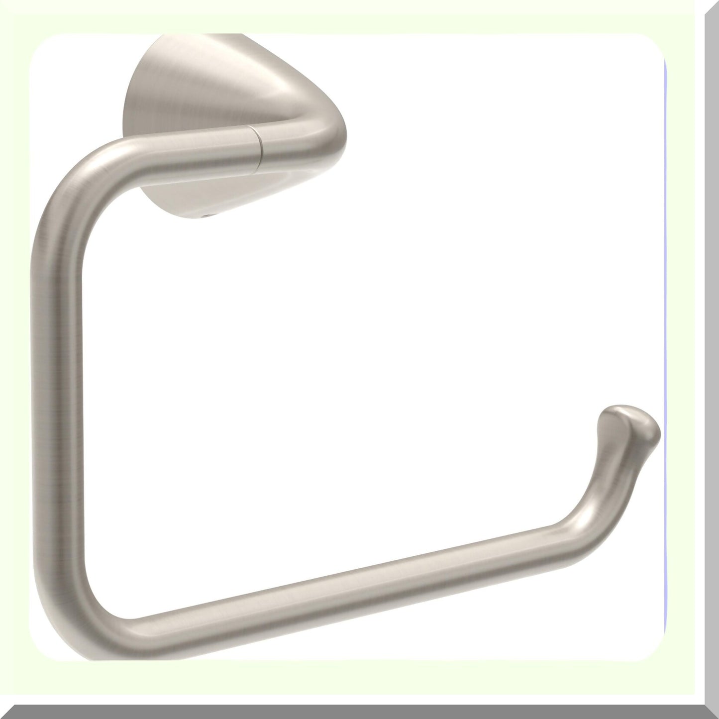 Arvo Wall Mount Square Towel Ring Brushed Nickel