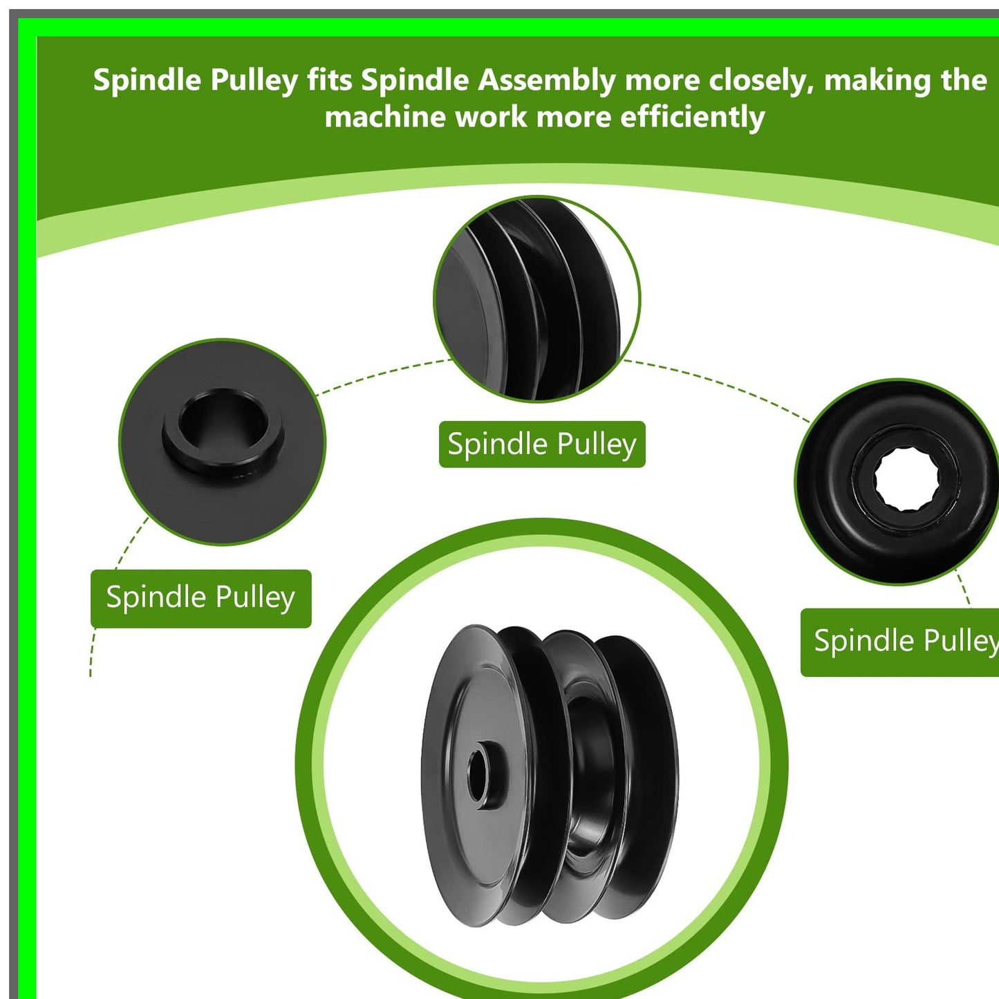 Deck Spindle Pulley Replacement for Troy-Bilt MTD Models 756 Series