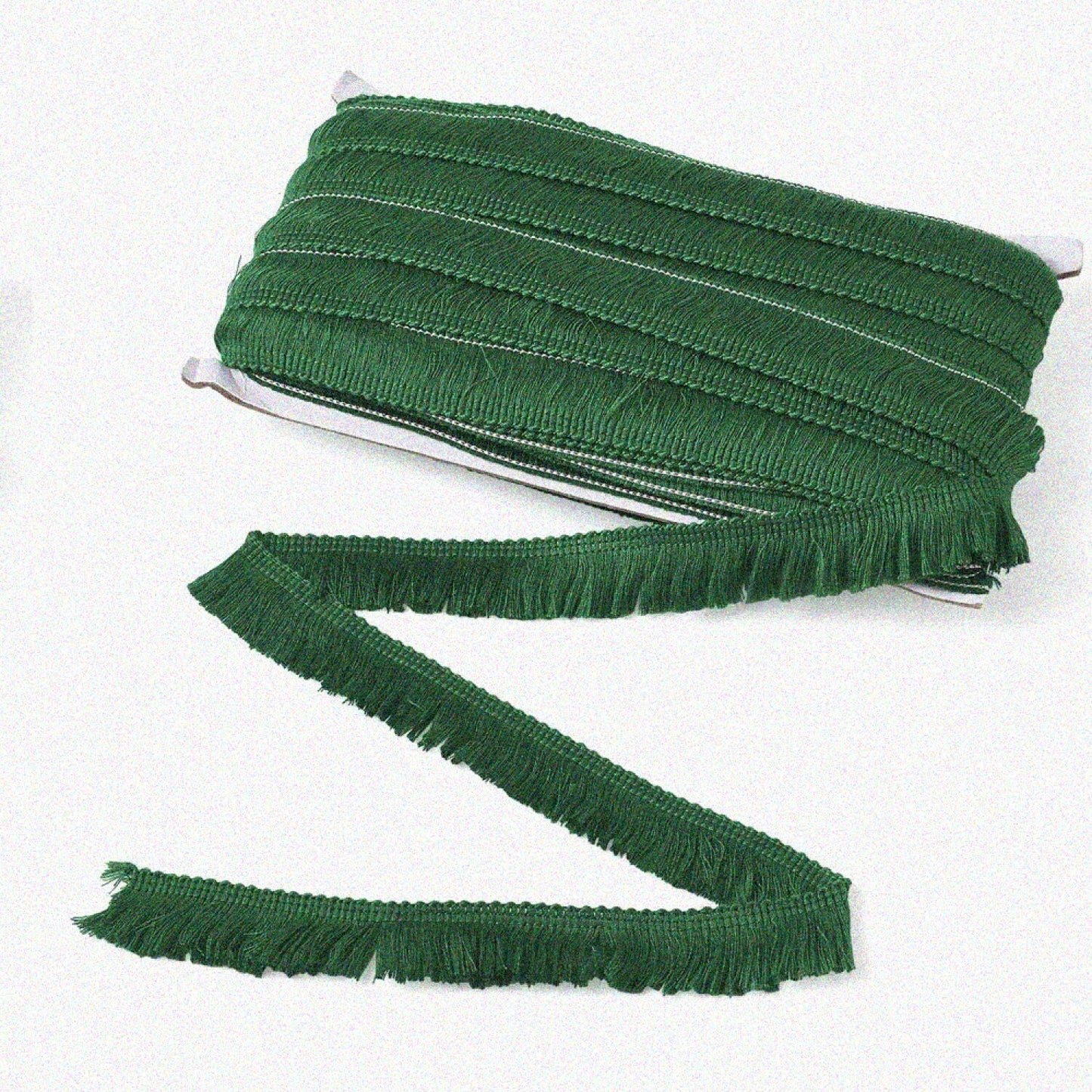 Green Polyester Fringe Trim 1 Inch x 82 Feet