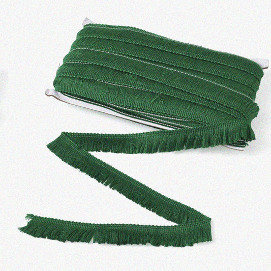 Green Polyester Fringe Trim 1 Inch x 82 Feet